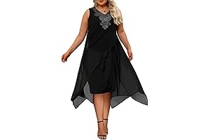 Womens Plus Size Chiffon Dress for Women Dressy