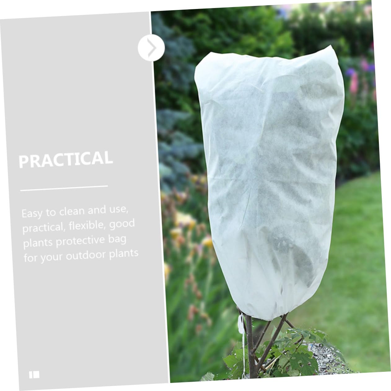 UKCOCO Voile D'hivernage pour Plantes Blanc en Tissu Non Tissé 8 Pièces, Protection Antigel et Coupe-Vent pour Jardin en Hiver