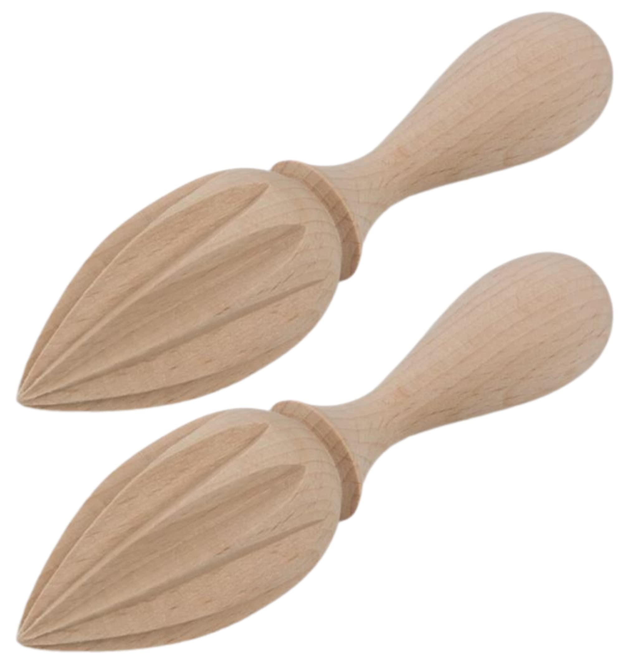 Lot De 2 Presse-Agrumes En Bois Pointu 15 Cm - Naturel Et Durable