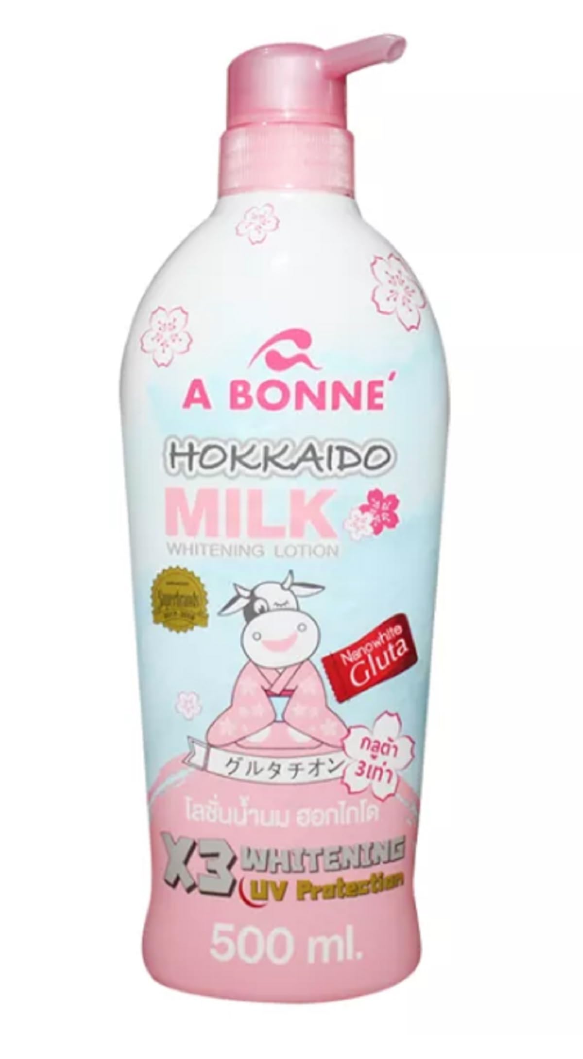 A Bonne Hokkaido Milk Nanowhite Gluta Whitening Lotion 500ml