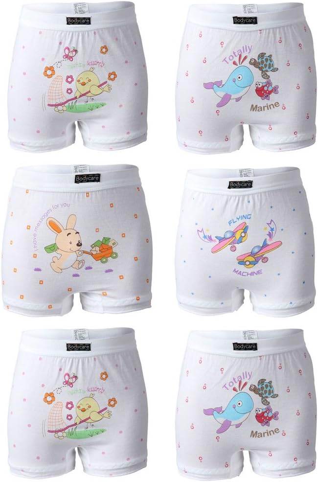 BODYCAREGirls Cotton Bloomers 100% Cotton Multicolor Soft Comfortable | Skin Friendly | Innerwear | (Pack of 6)