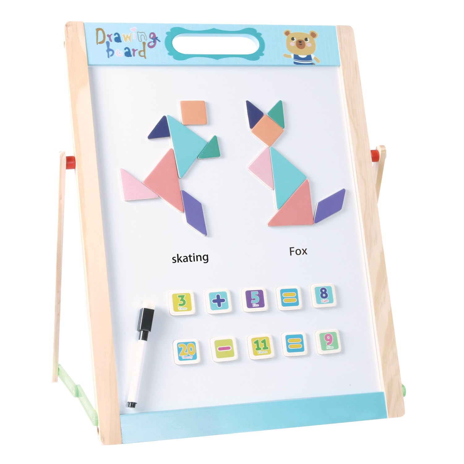 Bino world of toys 70604 Pizarra Doble Cara Multicolor