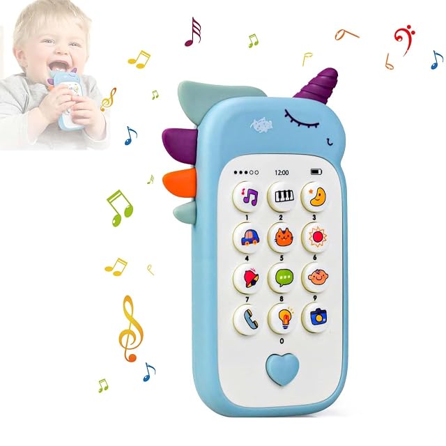 Bambebe Juguetes Moviles para Bebes 18 Meses, Teléfono Juguete para Niños 2 3 4 Años, Interactivo Juguetes Musical para Niños 3 Años, Juguetes Educativos(Versión Inglesa)