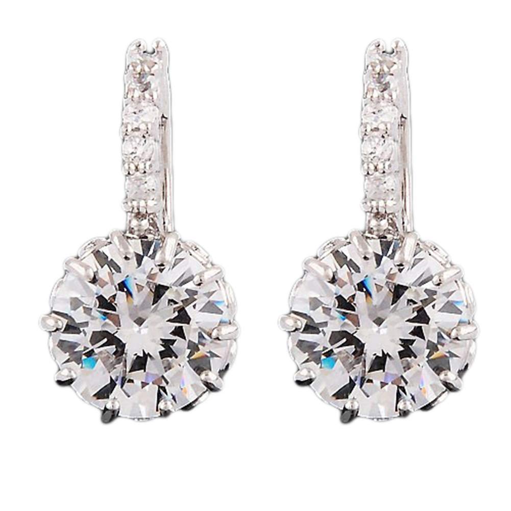 Earrings Womens Dazzling Crystal Zircon Leverback Earrings Bridal Wedding Party Jewelry Handy and Professional
