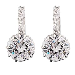 Earrings Womens Dazzling Crystal Zircon Leverback Earrings Bridal Wedding Party Jewelry Handy and Professional