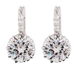 Earrings Womens Dazzling Crystal Zircon Leverback Earrings Bridal Wedding Party Jewelry Handy and Professional