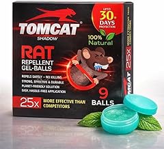 Tom Cat Rat & Mouse Repellent Gel Balls | Herbal & Natural Formula | Long-Lasting 30 Days Protection |Eco-Friendly & Safe | For Home, Kitchen, Warehouse, Factory & Office | Pack of 9 |FORMULATION 10X