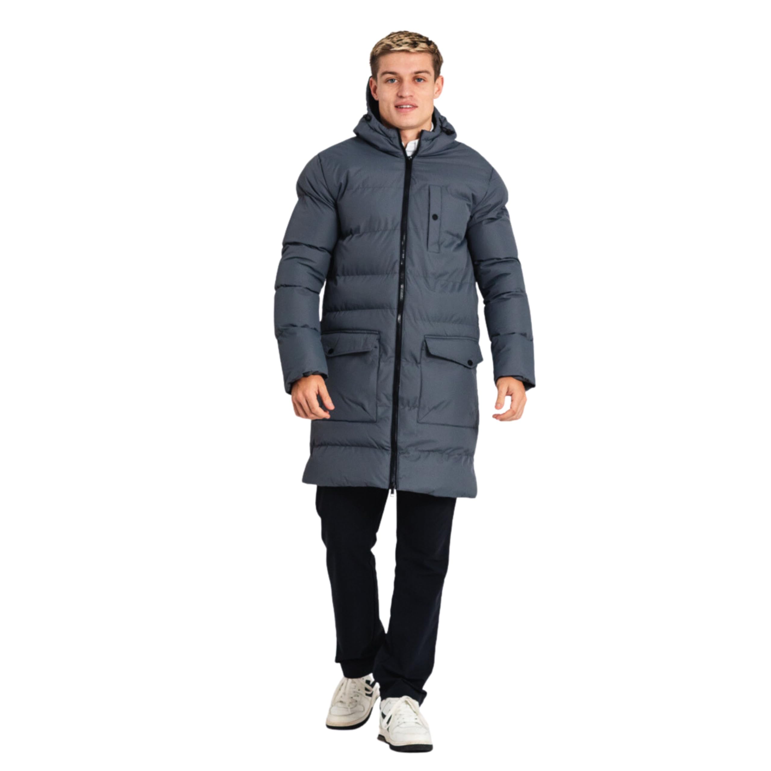 Kandormens jacket – winter coat for men, padded warm parka jackets with hood, casual water-resistant men’s winter clothing uk, hooded showerproof puffer coats