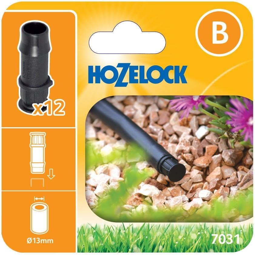 HozelockEnd Plug 13mm (12 Pack), Black