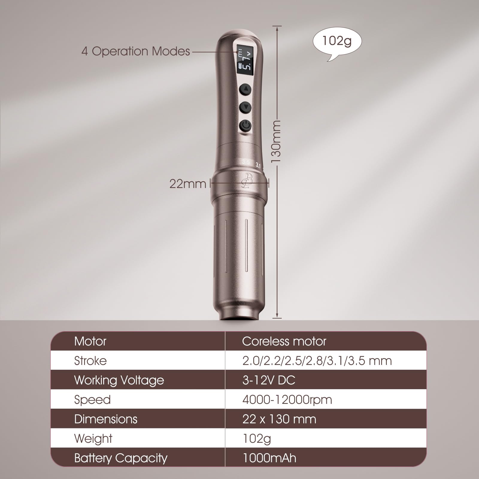 Biomaser U1 Wireless Semi Permanente Trucco Macchina 6 Tempi Regolabili