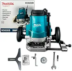 MAKITA Tupia M3600B 12MM 22.000RPM 1650W para Marcenaria + Acessórios Profissional - 220v