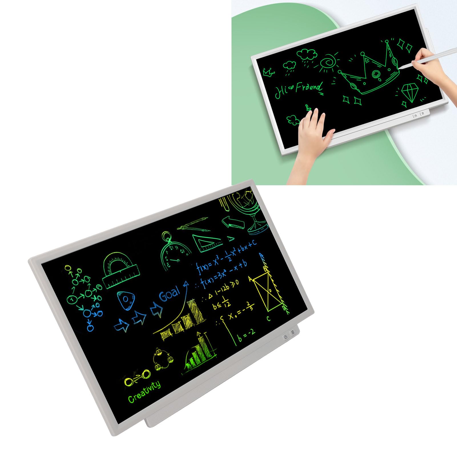 Tavoletta per Scrittura LCD, Tavoletta per Scrittura LCD per Elettronica da 24 Pollici Lavagna per a Mano con Schermo per Bambini Che Imparano a