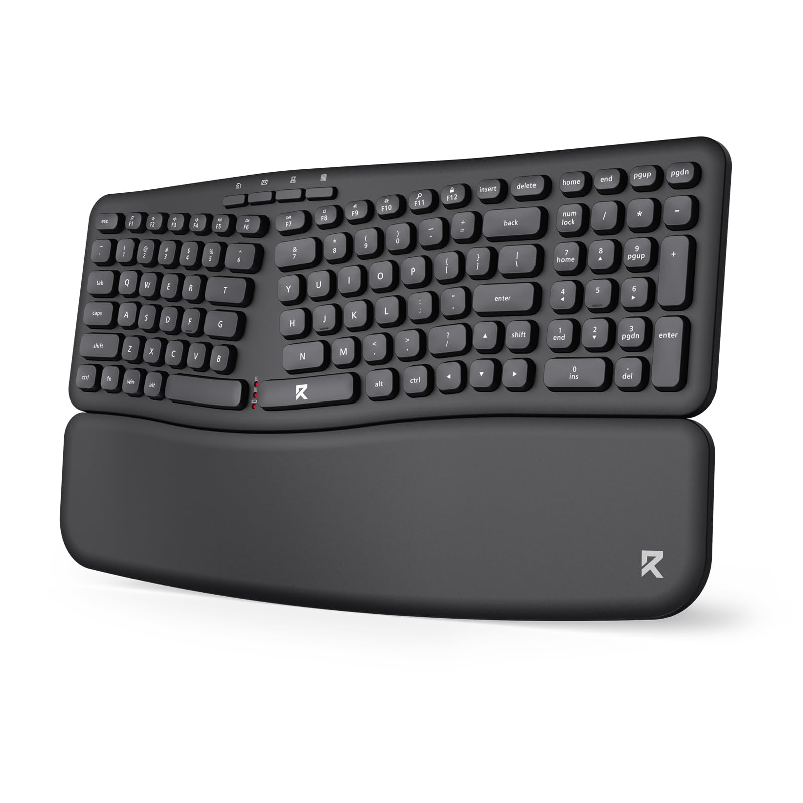 Redragon BS7162 - Combo de teclado y mouse inalámbricos, 108 teclas de 2.4 GHz, teclado inalámbrico de membrana de perfil bajo con diseño cómodo inclinado, reposamuñecas, mouse ergonómico máximo de