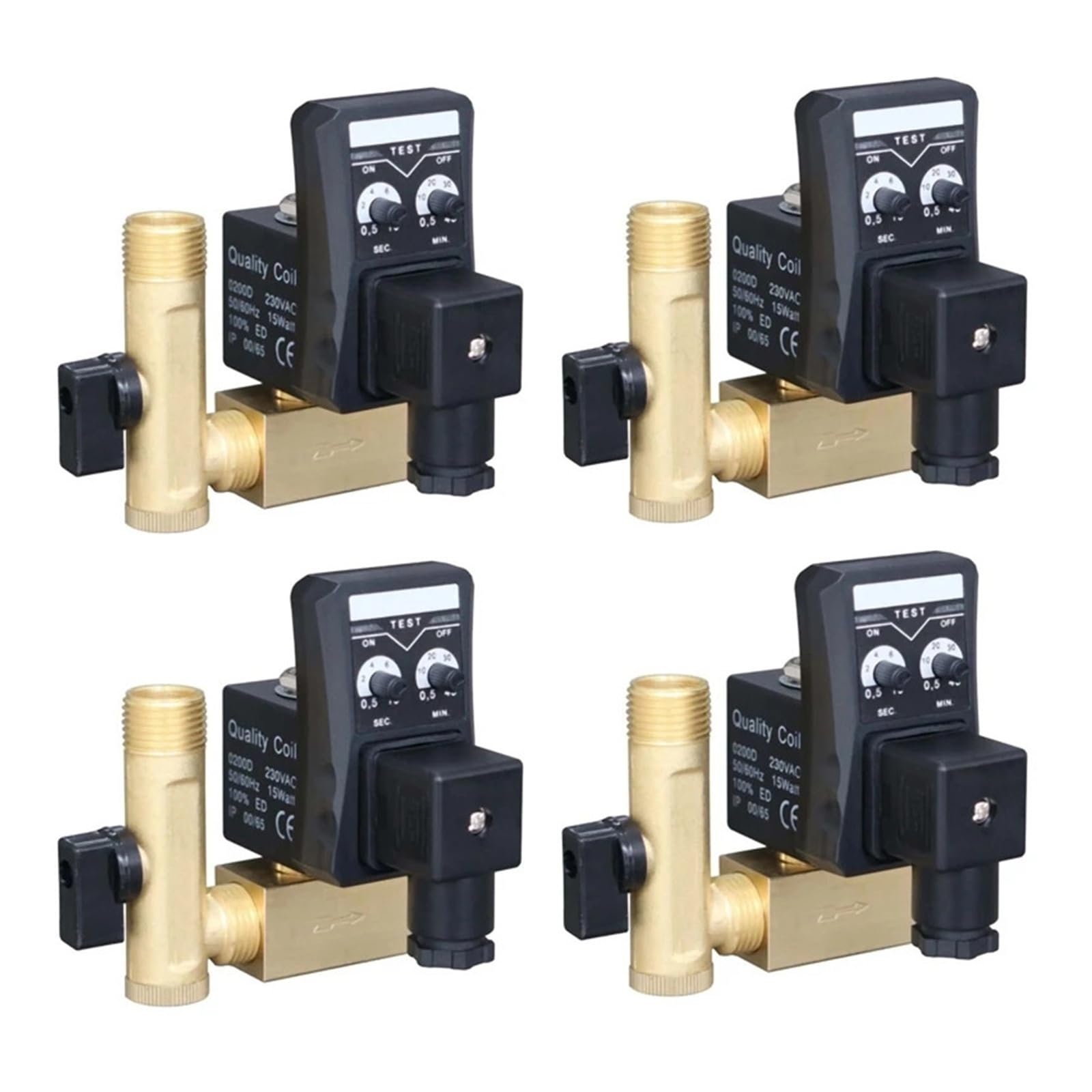 PXQCHAVLN 4Pcs 1/2 Inch Dn15 Electric Timer Auto Water Electronic Drain for Air Compressor Condensate