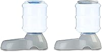 Vista 7 de Yaxa Basics Dispensador automático de agua para perros y gatos con alimentador por gravedad, paquete de 2, pequeño, capacidad de alimentos de 6