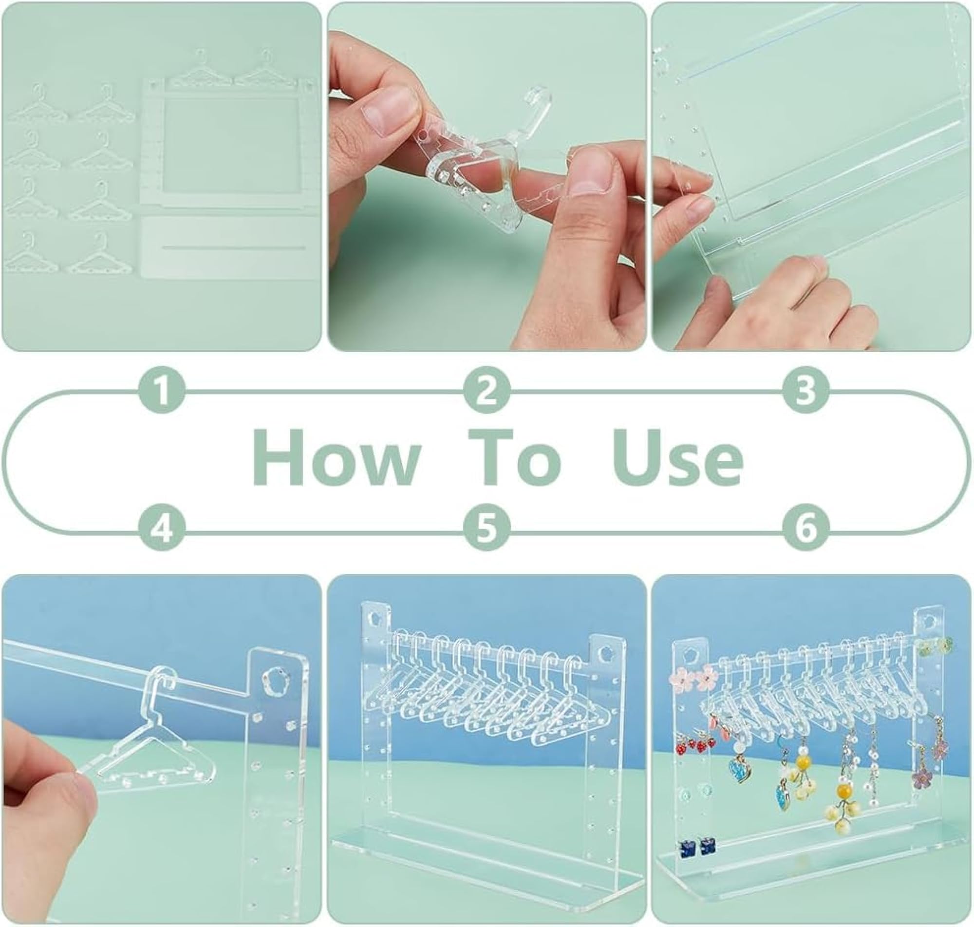 Clear Acrylic Earring Stand Organizer