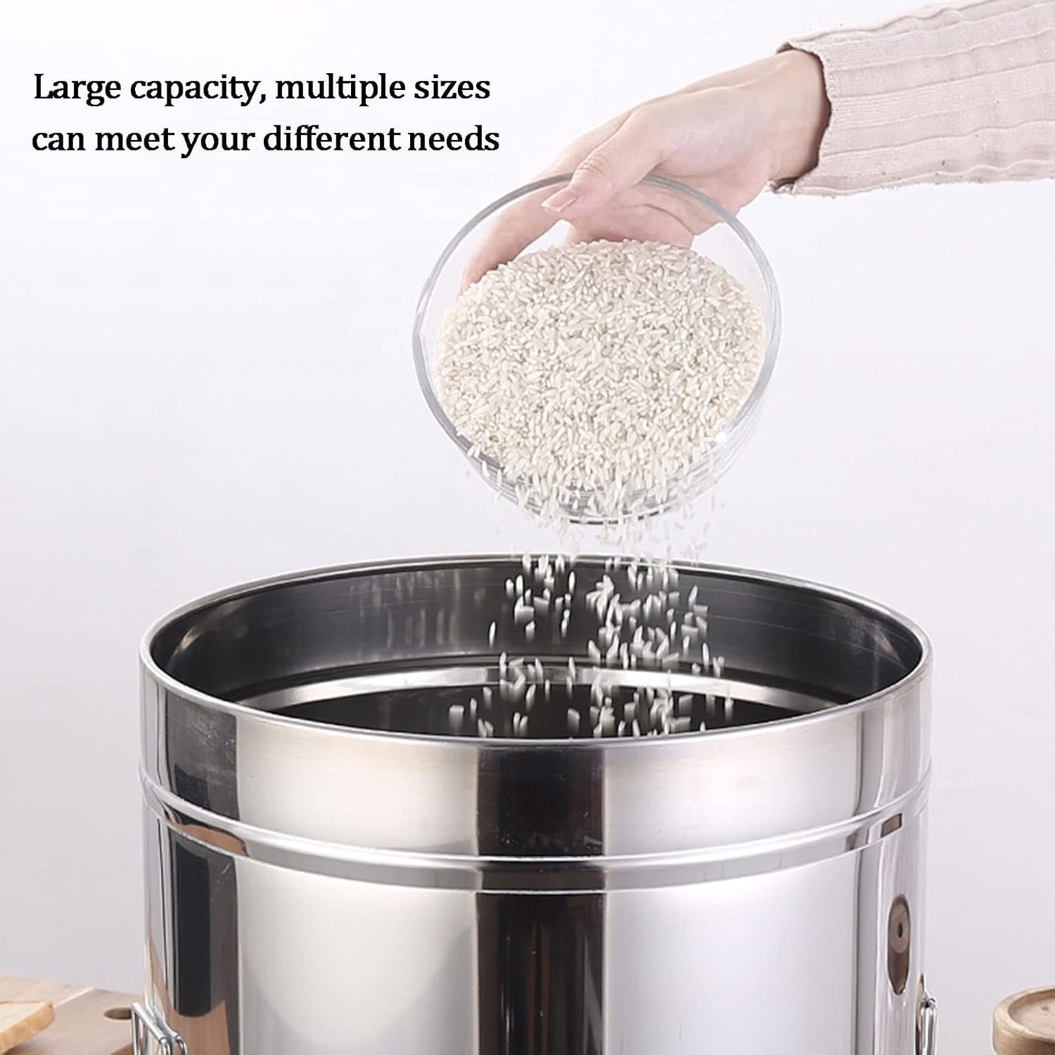 Atight Steel Food Sto Conters 20 kg Mehl, Müsli, Reis, Kanister, feuchtigkeits- und schädlingsfest, Küchengläser für maximale Frische und langlebige Konservierung