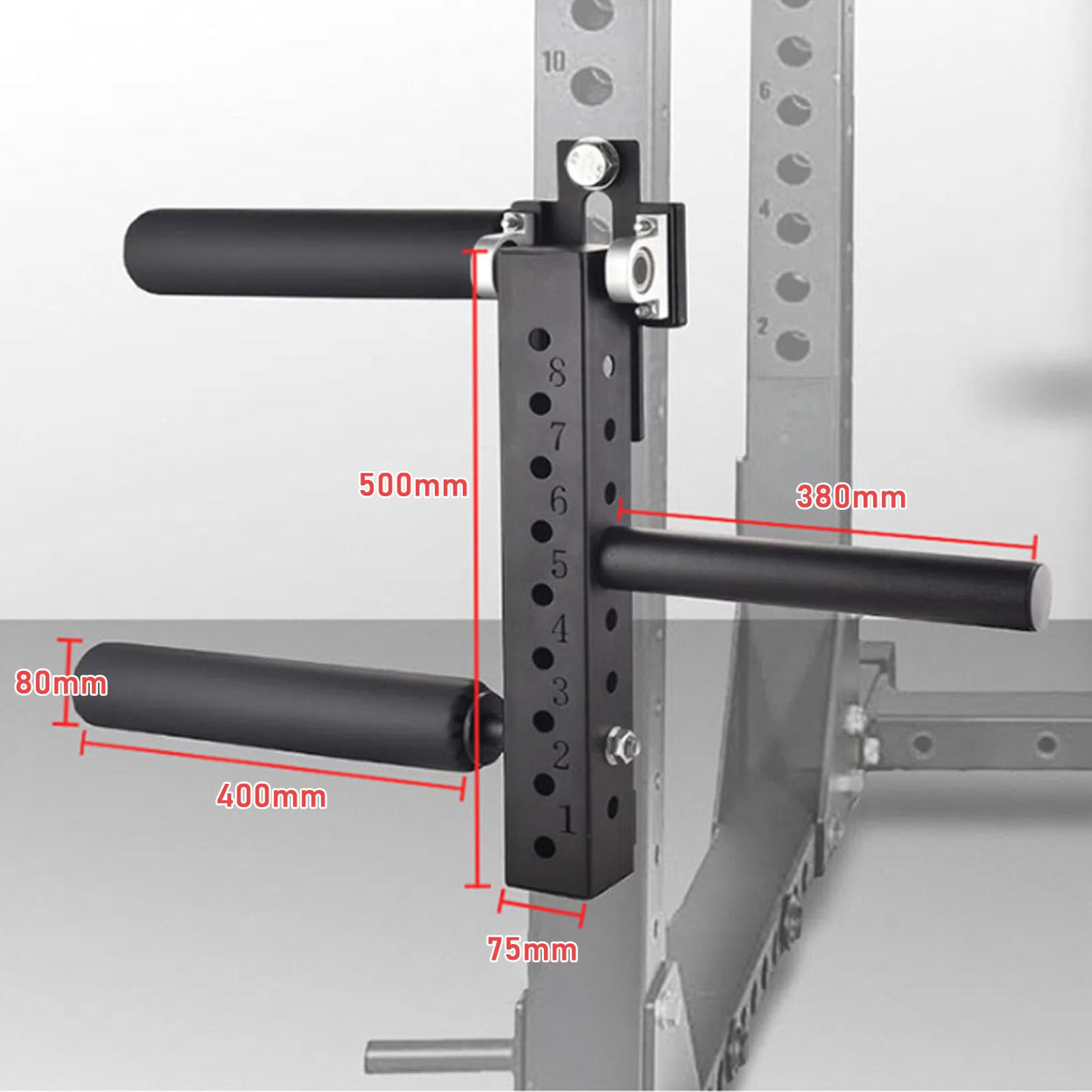 Beinstrecker-Gerät im Sitzen, Training der Beinmuskelgruppen, Zubehör für Fitness-Kniebeugenständer, Beinkraft-Curl-Trainingsgerät für Sportler, Maximale Belastung 272 kg, 18–25 mm Durchmesser