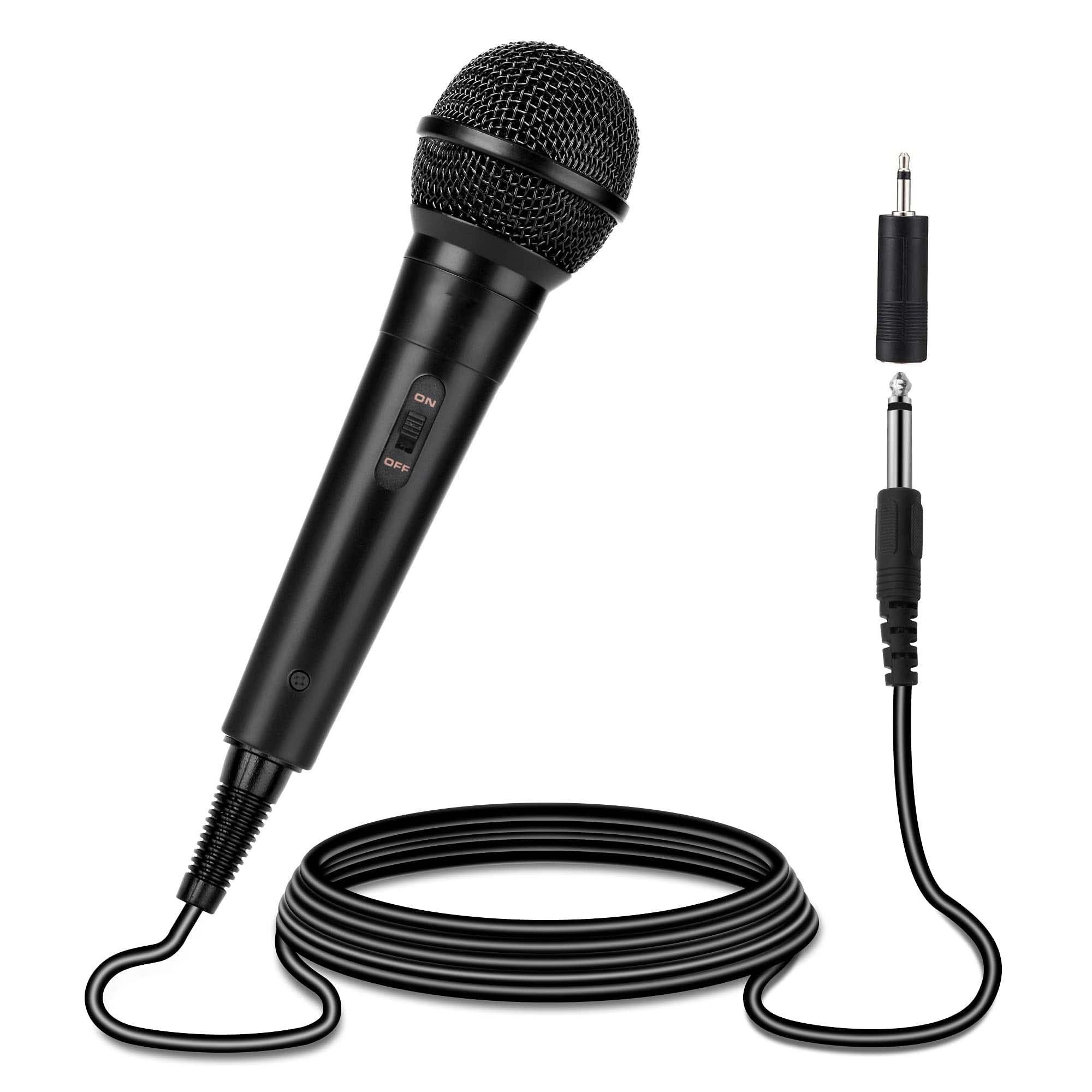 Handheld Wired Microphone, Karaoke Microphone, Vocal Dynamic Mic for Speaker, Cardioid Dynamic Vocal Mic with 13ft Cable and ON/Off Switch, Suited for Amp, Mixer