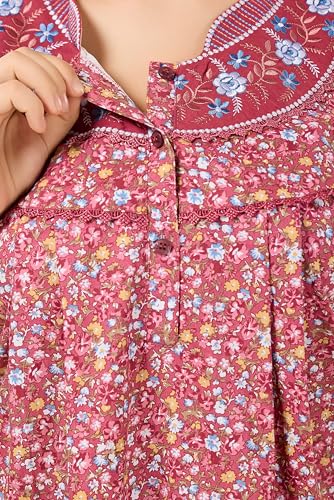 Image of Soulemo Women Cotton Floor Length Nighty 1648