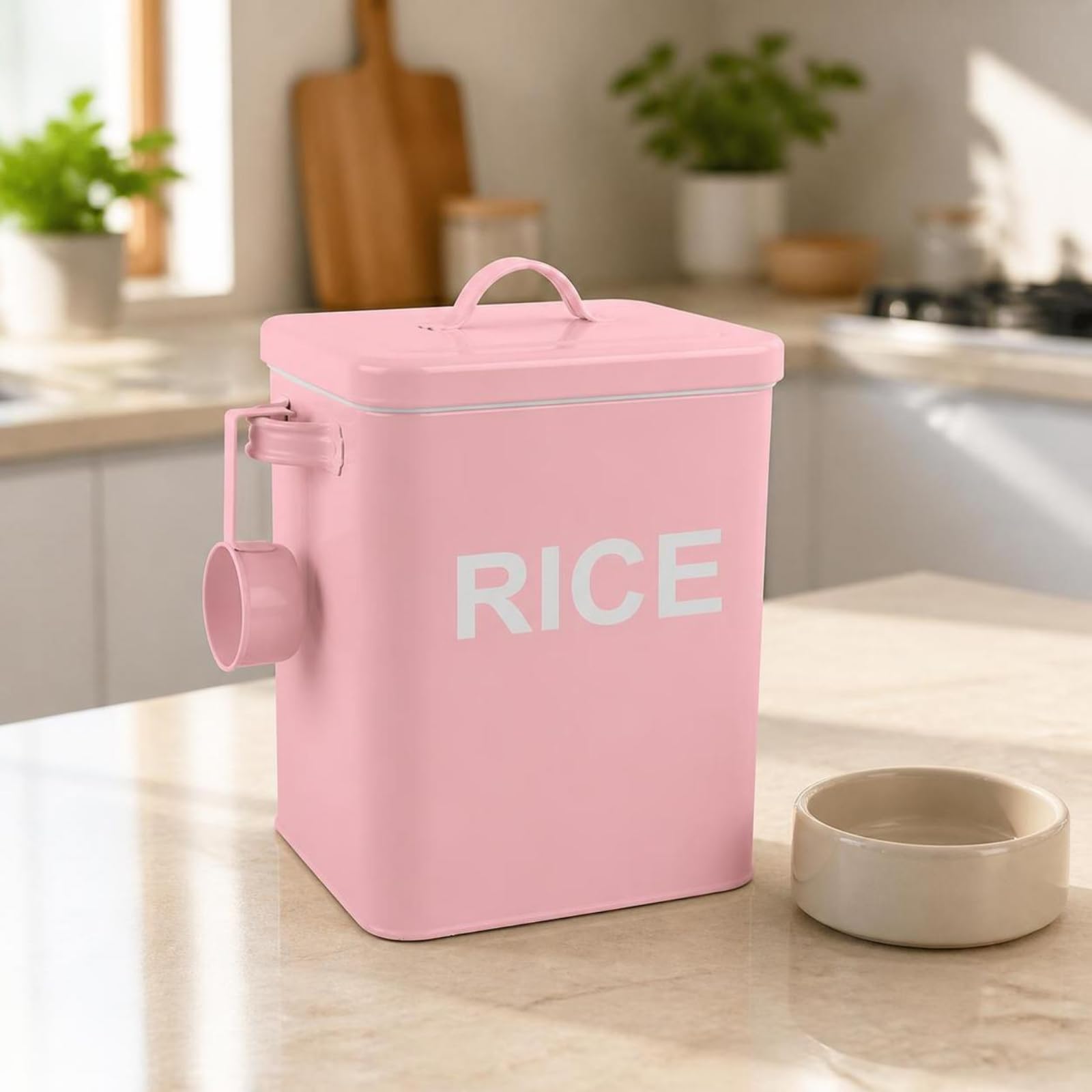 Contenedor Cereales Compacto | Multifuncional, Contenedor sellado para Arroz, Grueso, Recipiente Cocina,