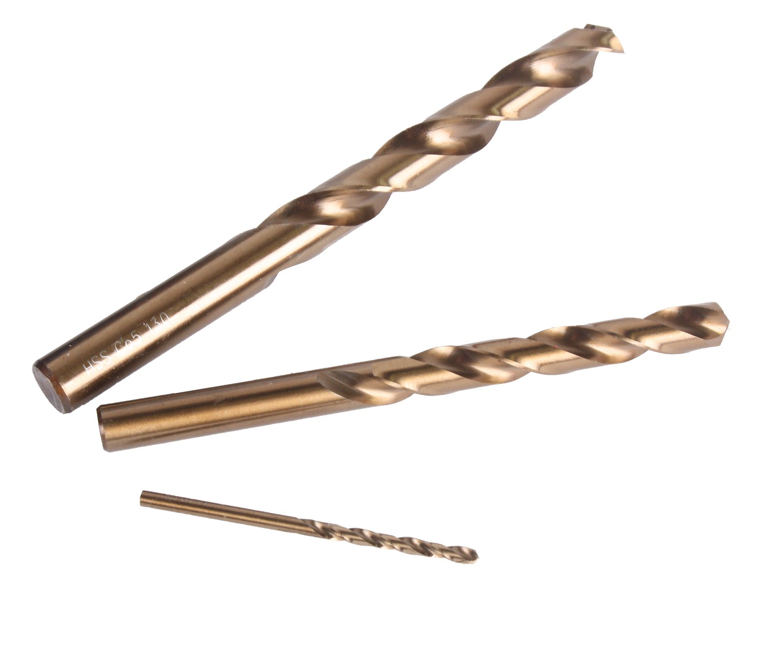 Set punte da trapano elicoidali, 25 pezzi, DIN 338, HSS-CO, tipo N, finitura in oro, 1,0 - 13,0 mm x 0,5 mm