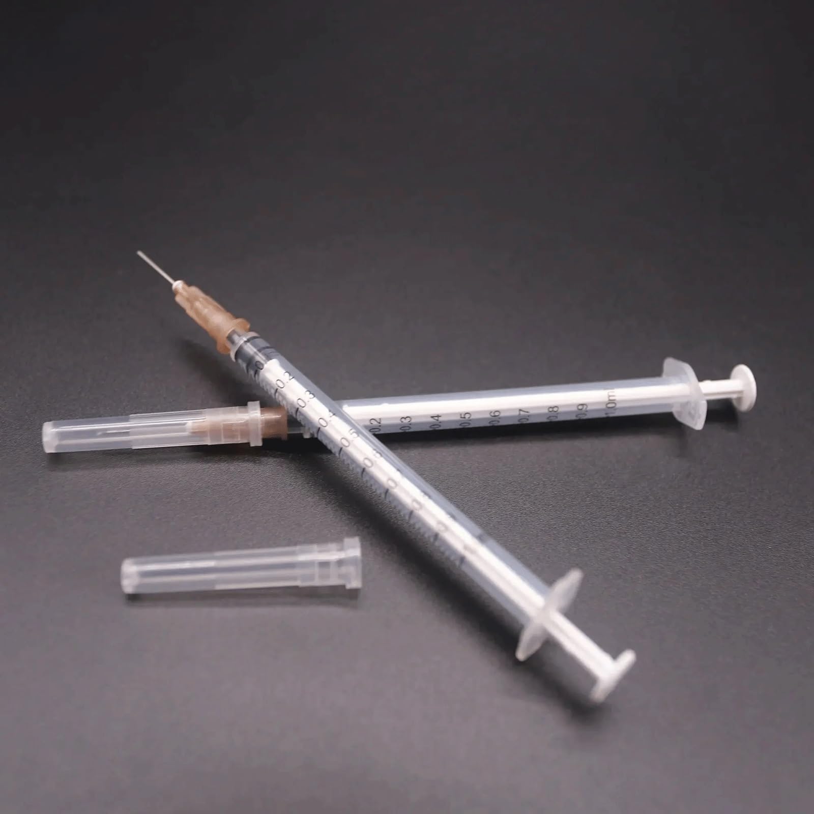 Lot de 200 seringues en plastique liquide de 1 ml avec aiguille, utilisées pour mesurer les seringues d'alimentation des animaux domestiques, mesurer les tubes de remplissage de liquide ou les