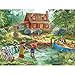Bits and Pieces - 300 Large Piece Jigsaw Puzzle for Adults - Summer Retreat - 300 pc Lake Cabin, Animals Jigsaw by Artist Liz Goodrick-Dillon