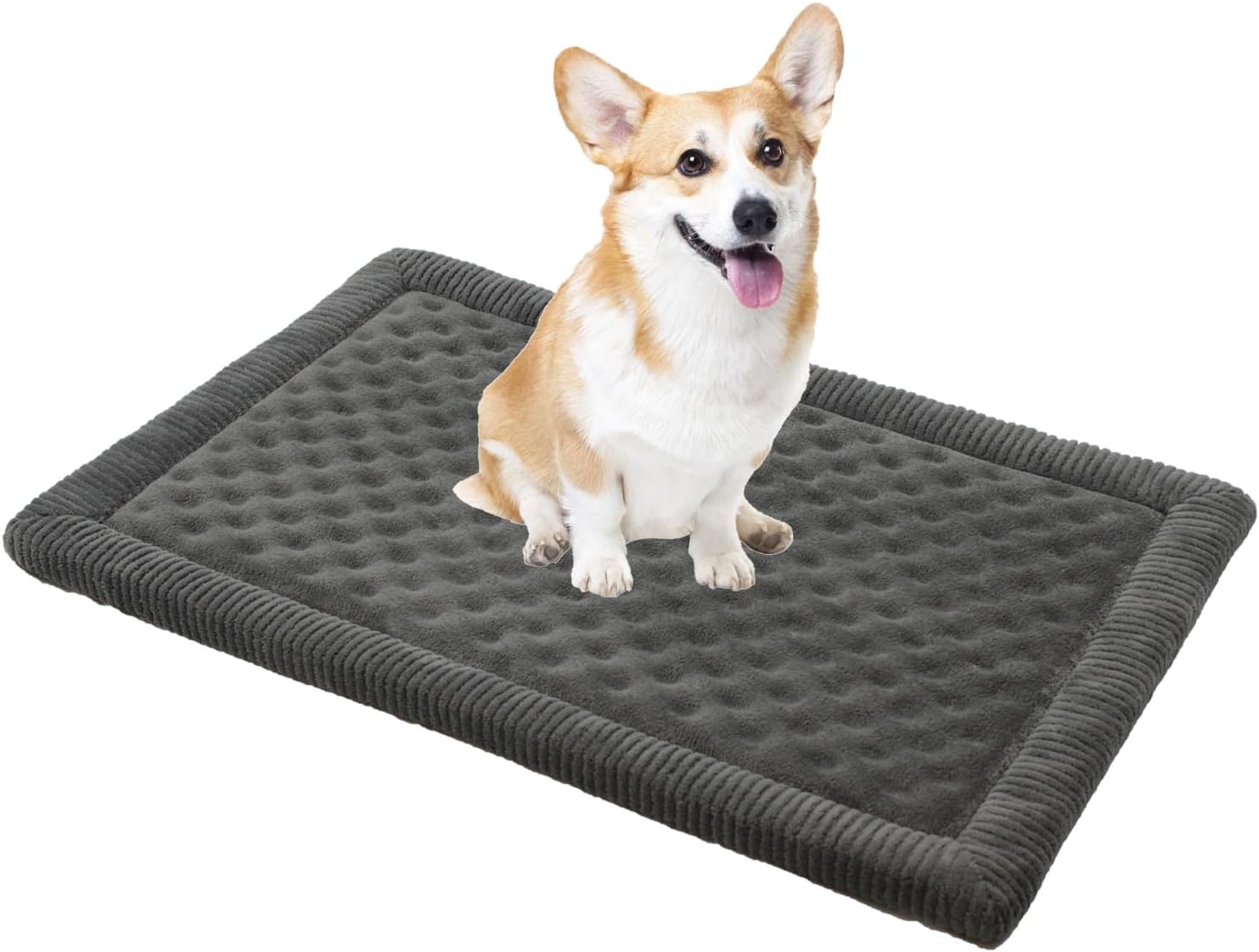 MINIDEAR Dog Crate Pad, Crate Bed Non-Skid Kennel Pad, Rubber Backing Memory Foam for Dog Bed Mat, Entryway Mat, Bathroom Rugs Machine Washable Dog Bed for Crate