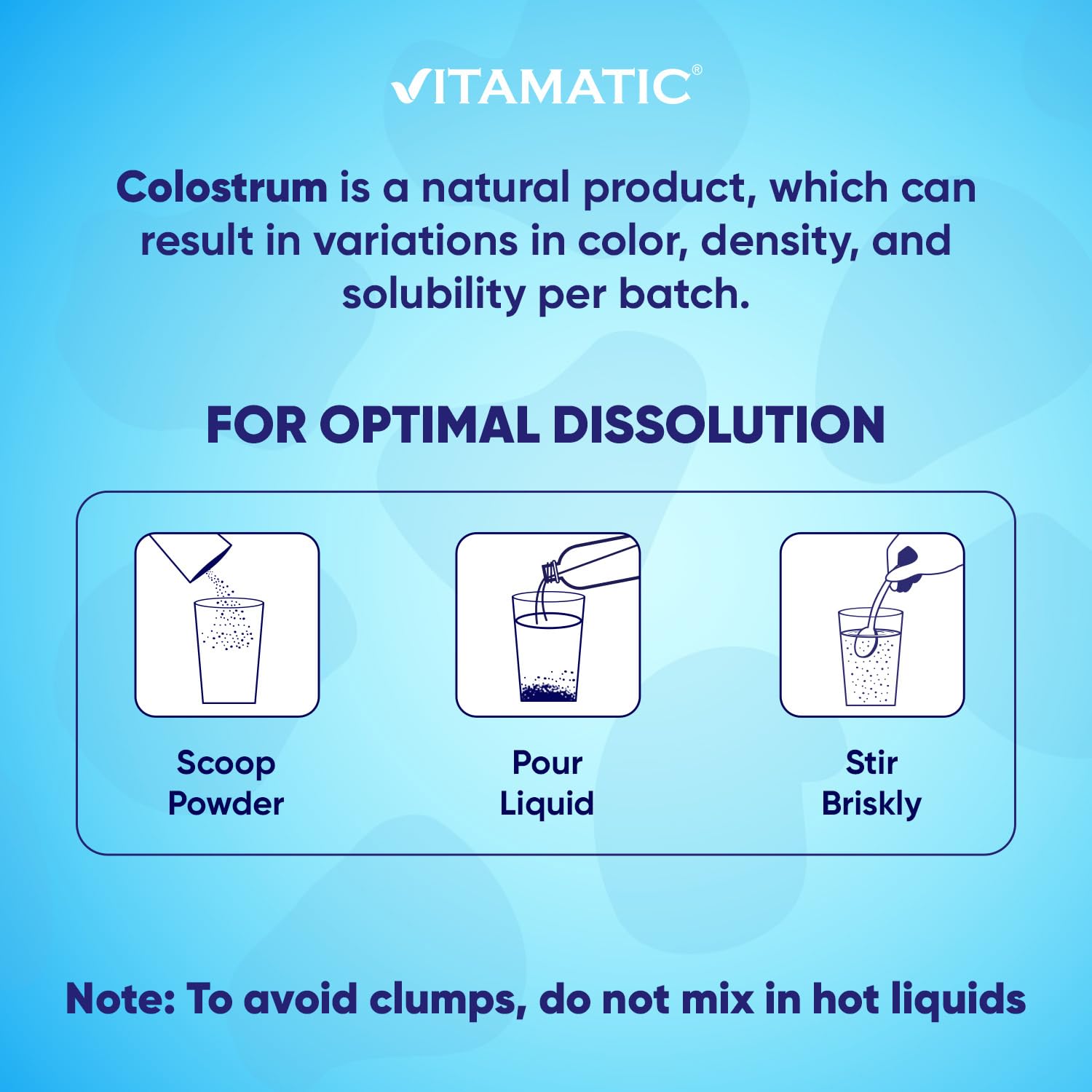 Vitamatic Bovine Colostrum + Collagen Powder - Supplement for Gut Health, Hair Growth, Beauty, Muscle Recovery, & Immune Support - Easy to Mix - Unflavored - 454 Gram, (16 oz) — Amazon image 3