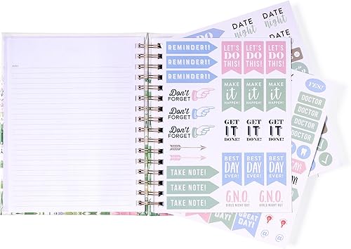 Miniatura 3 de 2024 Eccolo Spiral Agenda Planner, Watercolor Garden, Weekly & Monthly Views, 12 Months, Sticker Sheets, Inspiring Graphics and Quotes (7.75 x 8.75,