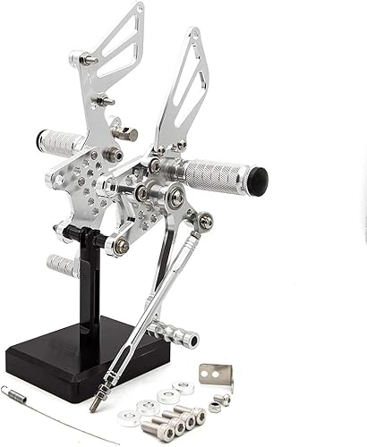Miniatura 14 de Motorcycle Rearset Foot Pegs Rear Set Footrests Fully Adjustable Foot Boards Compatible for GSXR750 GSXR600 1996-2005,GSXR1000 2000-2004,SV650