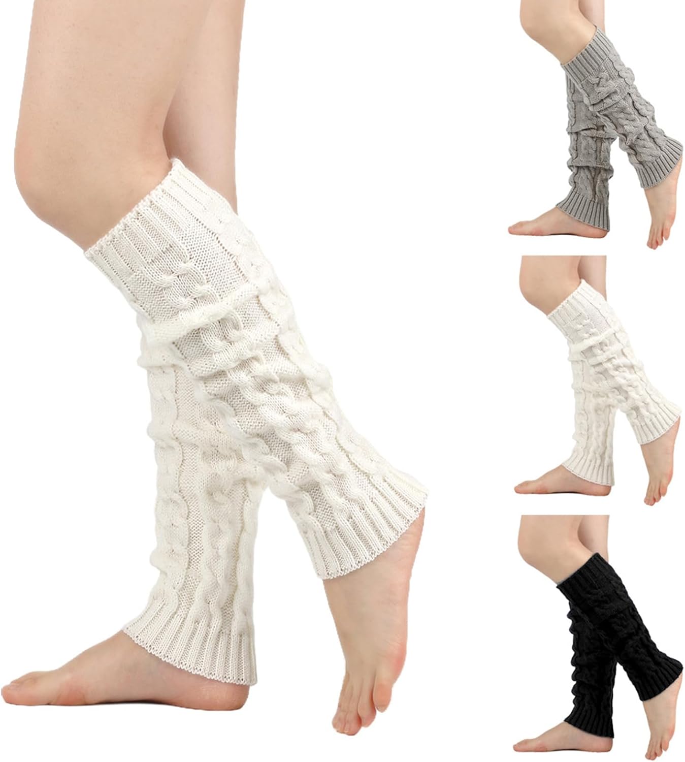 Elandy Knit Winter Thermal Warm Leg Warmers-Long Socks Boot Cuffs Topper Legging Pads For Women Lady Girls Best Xmas Gift - Image 5