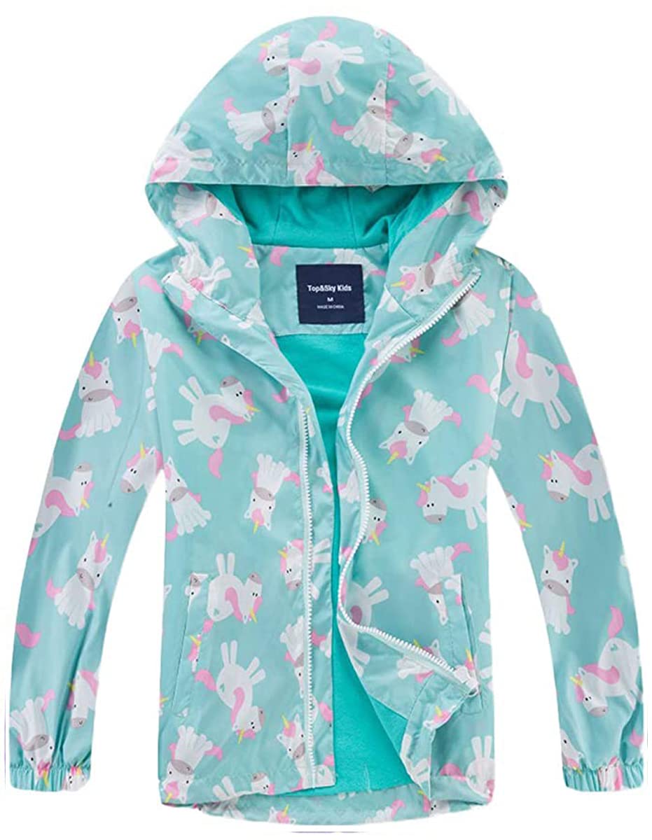 FAIRYRAIN Enfant Garçon Fille Manteaux Imperméables doublé Polaire Blouson Manteaux imperméables à Capuche