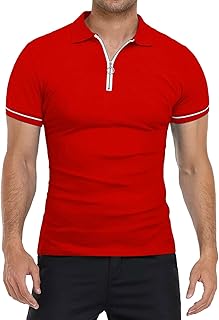 Polo Shirt Men's Casual Soild Zip Top Shirt Turn-Down Collar Blouse Short Sleeve Top Shirt Fashion Casual Shirt Men's Shirt Casual Shirt Breathable Business Shirt Basic Shirt Men