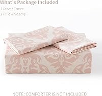 Vista 7 de PERHOM Funda de edredón de cachemira King – Funda de edredón 100% algodón tamaño King, 3 piezas súper suaves y transpirables de medallón de damasco