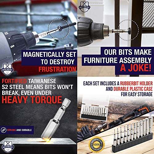 96Pc Master Screwdriver Bit Set - Full Driver Set Phillips, Robertson, Allen Metric, Allen Sae, Torx, Slotted Sae, Slotted Metric- Magnetic 1/4In Hex Shank Drill Bits - The Full Gifd Collection #TOP2