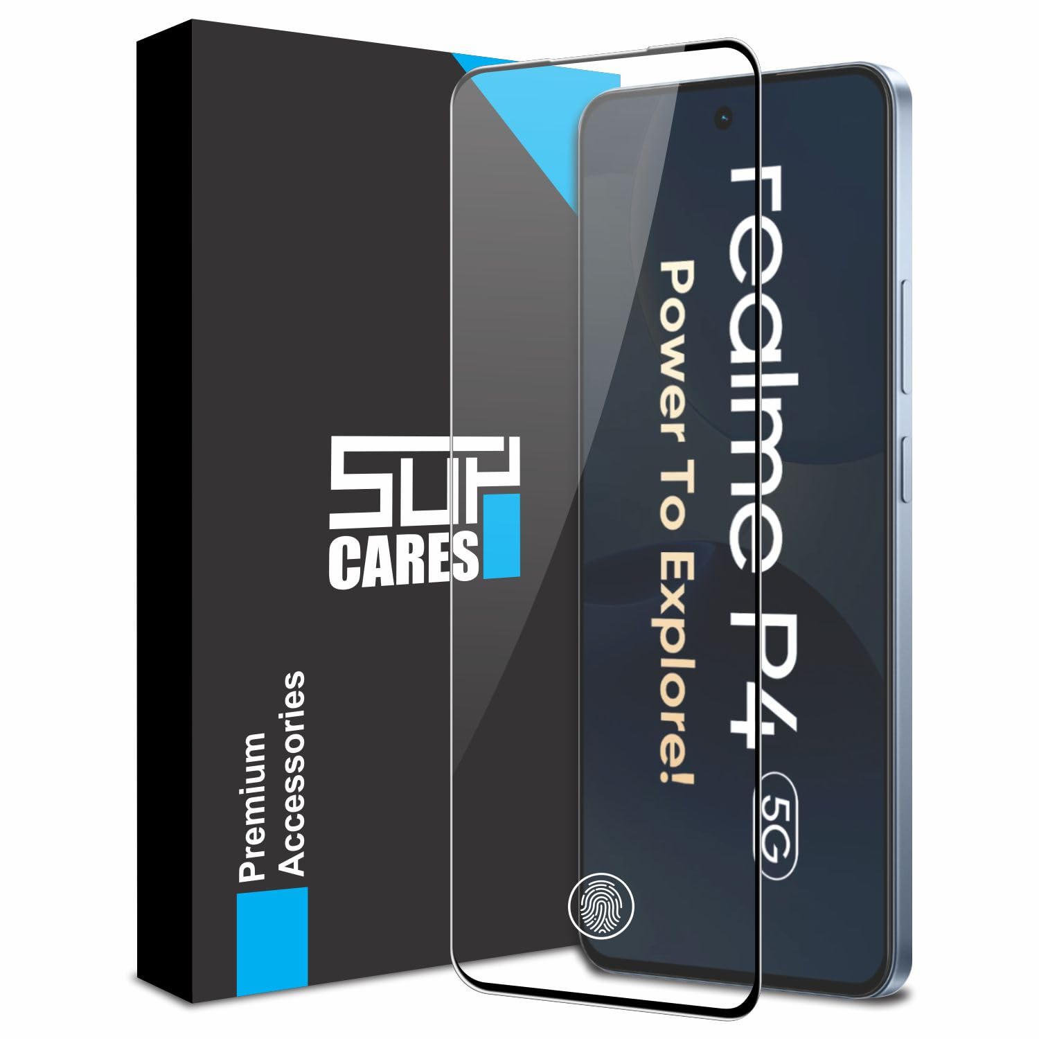 SupCares Military-Grade Gorilla Tempered Glass Screen Protector for Realme P4 (6.77 Inch) With Installation Kit | Edge to Edge Coverage | Black-picture-18