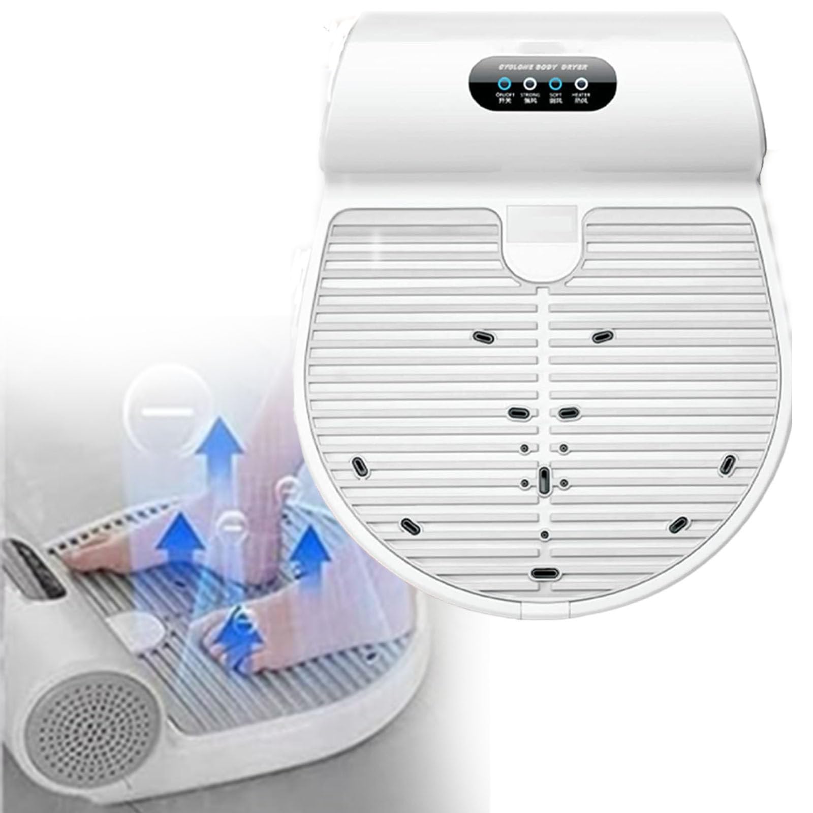 Full Body Dryer for After Shower Waterproof Smart Thermostat Body Dryer Foot Touch Screen 2 Wind Speeds Body