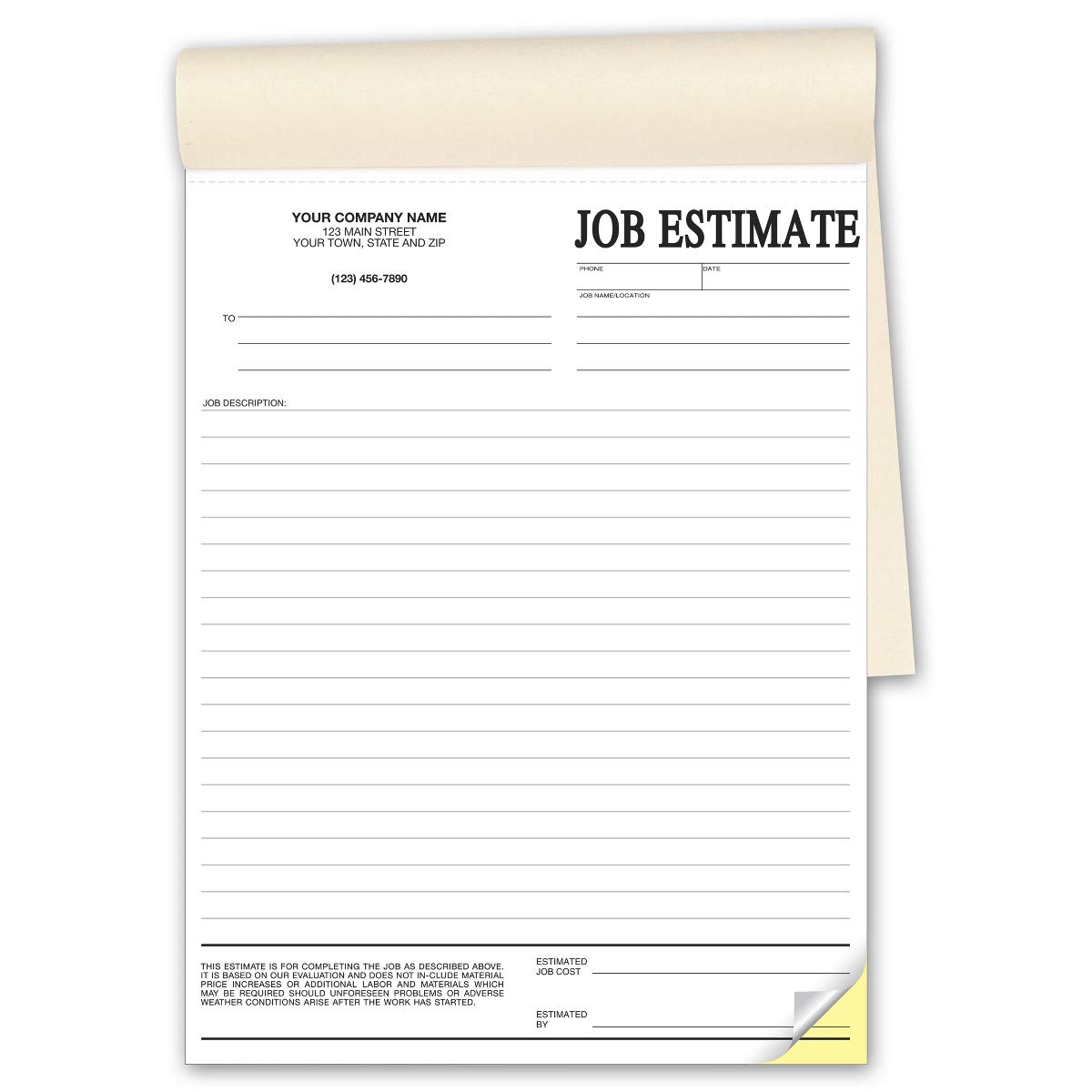 CheckSimple Booked Job Estimates - Classic Format (250 2-Part Forms)