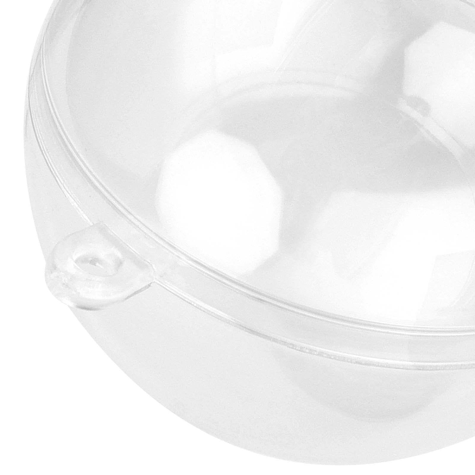 JEUIHAU Palline di Natale Trasparenti Riempibili da 6 cm, Palline di Vetro per Feste e Matrimoni