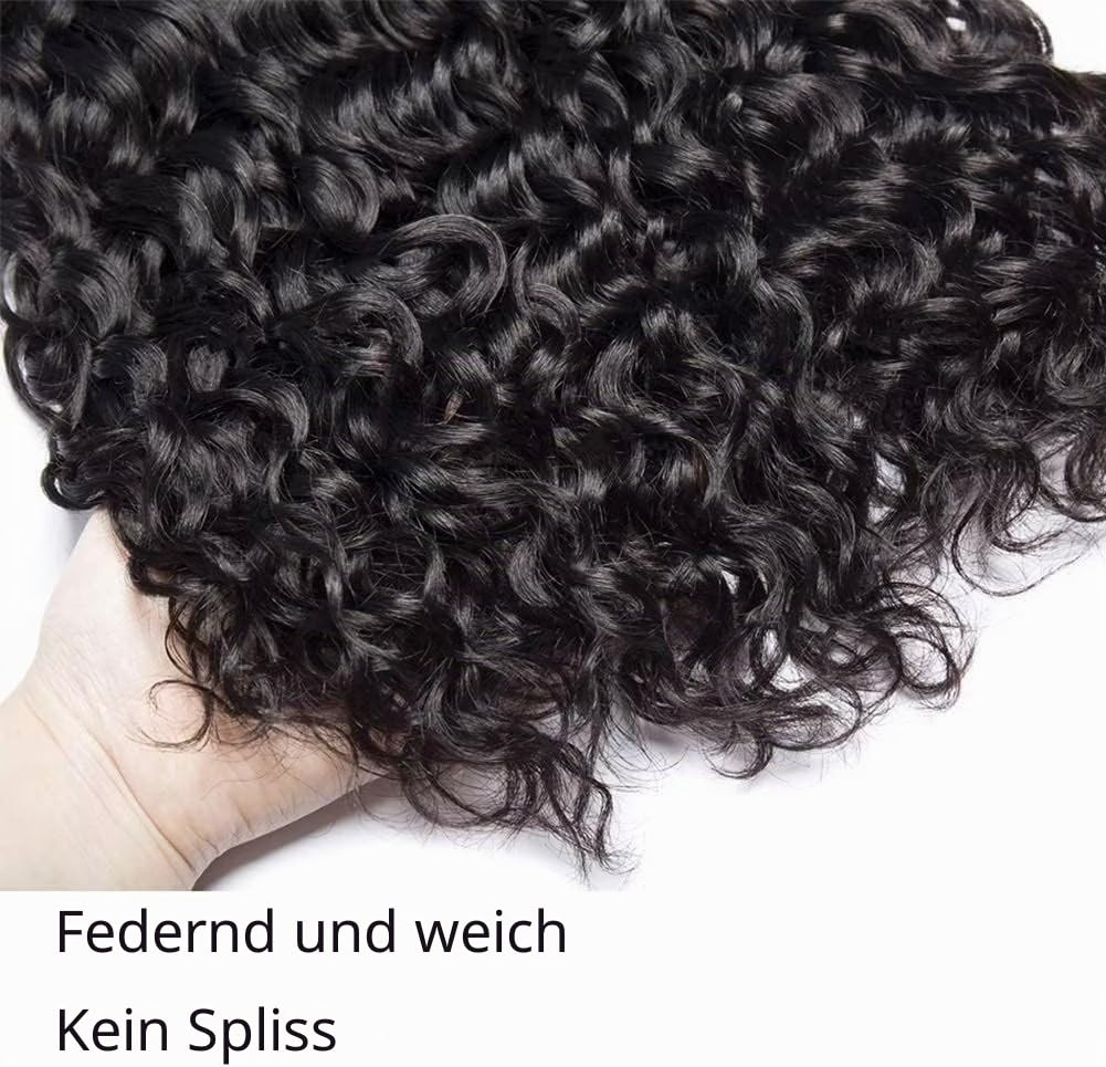 12 14 16 Zoll Human Hair Bundles 9A Brazilian Hair Bundles Water Wave Virgin Human Hair Weave Bundles Brasilianische Wasserwelle Menschliche Haare 3 Bündel Natürliche Schwarze Farbe