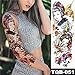 Produktbild Großer Arm Tattoo Wave Tattoo Aufkleber Lily Peacock Man Full Tiger Fox