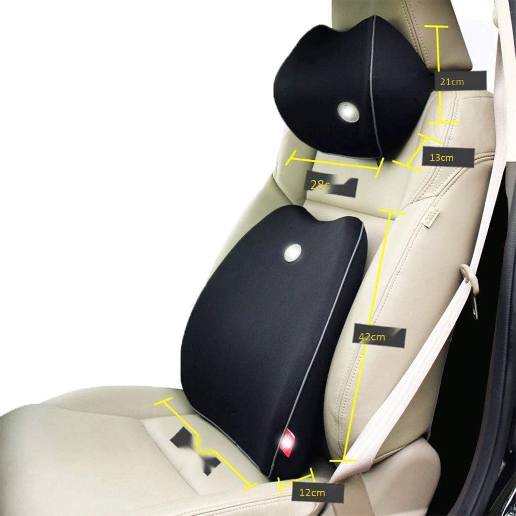 Comfort Supplies Lumbar Support Cushion Memory Foam Posture Corrector Pillow for Home, Car Driving Seat, Travel(Black)