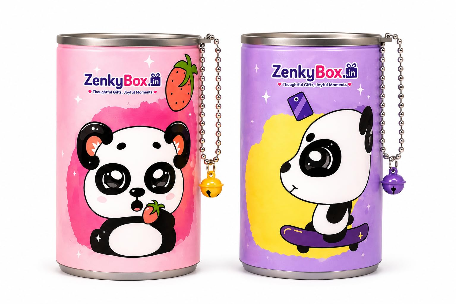 Panda Tissue Can Combo (Pack of 2) - Cute Kawaii Wet Wipes Dispenser with Airtight Seal - Reusable Travel Hygiene Accessory for Home and On the Go-image-46