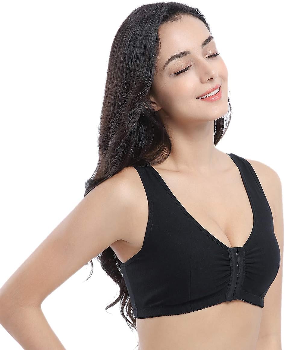 Front-Closure Bra Mastectomy Bra Pocket Bra for Silicone Breastforms8405