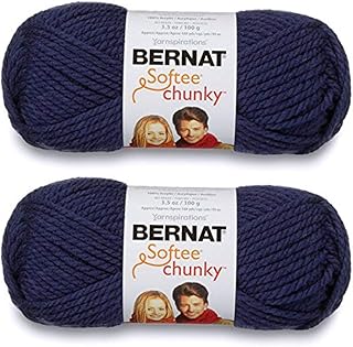 2-Pack - Bernat Softee Chunky Yarn, Faded Denim, Single Ball