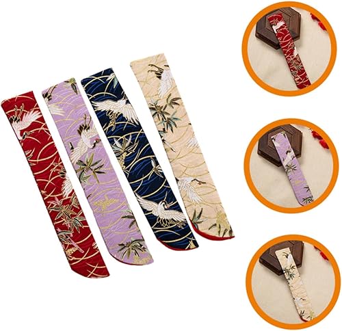 Miniatura 6 de ABOOFAN Bolsa de ventilador plegable para ventilador de mano, ventilador de mano, pequeñas bolsas de joyería, bolsa protectora para ventilador,