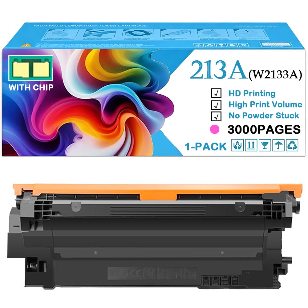 Cartuccia Di Toner 213A Con Chip Cartuccia Ad Alto Rendimento Per Stampante HP 5700dn 5800dn 6700dn 6701dn 6800dn 6801dn W2130A W2131A W2133A W2132A (Magenta)