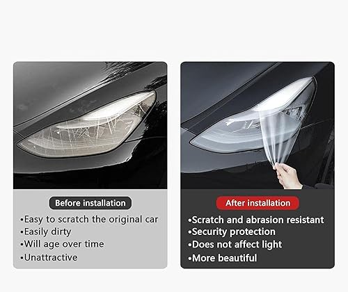 Miniatura 6 de NAKEAH Car Light Film for Volvo XC40 2019 2020 Smoked Black Car Headlight Protective Film Scratch TPU Light Cover Film